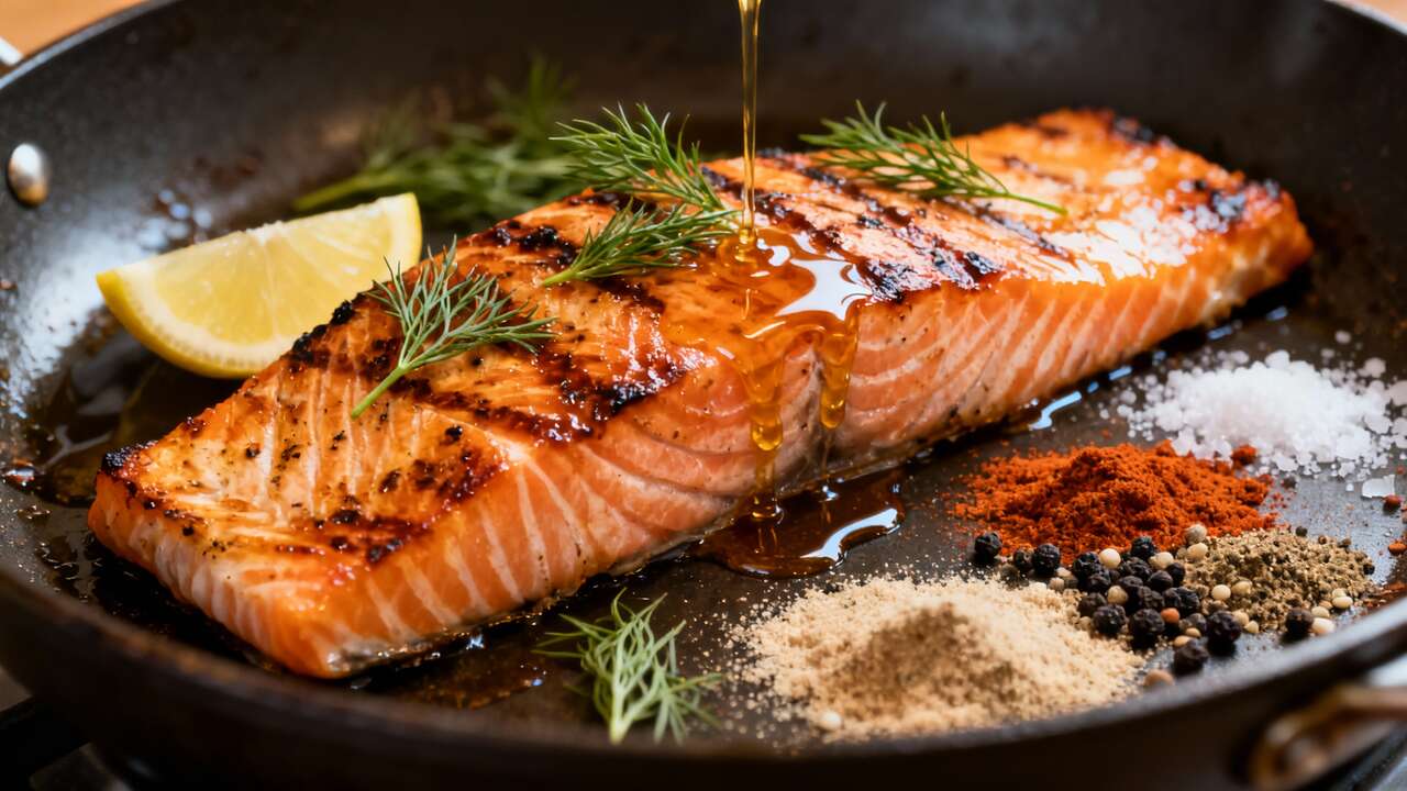 Come cuocere il salmone alla griglia in padella per ottenere un piatto succoso