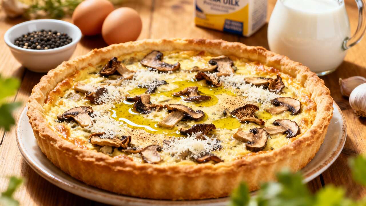 Ricetta Imperdibile: quiche ai Funghi Deliziosa con Solo 6 Ingredienti