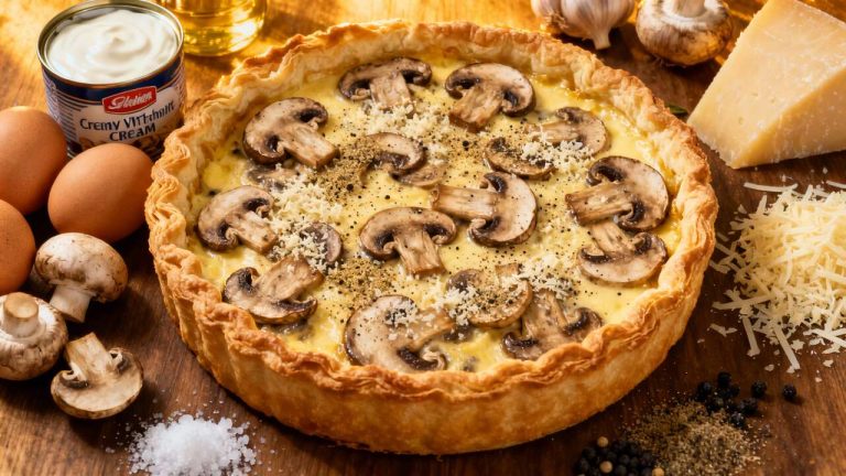 La miglior quiche ai funghi con solo 6 ingredienti !