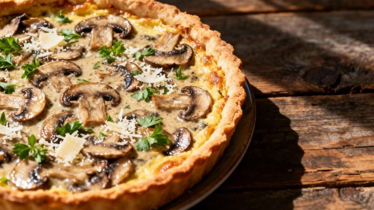 Quiche ai funghi: ricetta sorprendente con solo 6 ingredienti