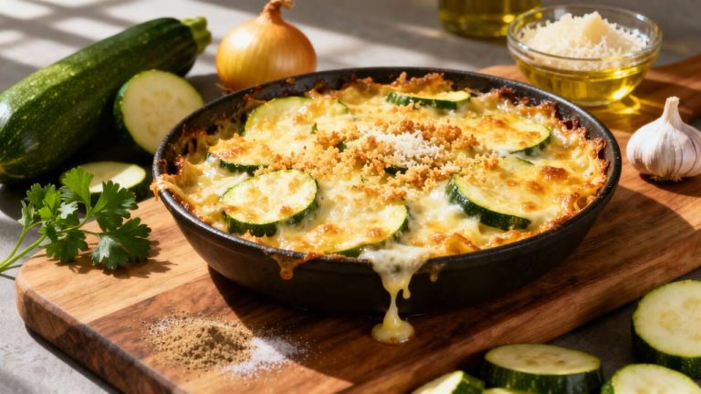 Gratin di zucchine con panna e formaggio: una delizia cremosa che tutta la famiglia amerà