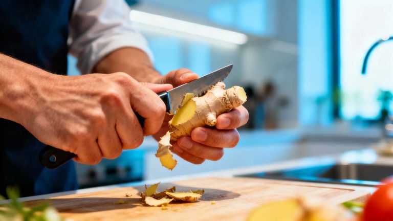 Il miglior utensile per sbucciare lo zenzero senza coltello