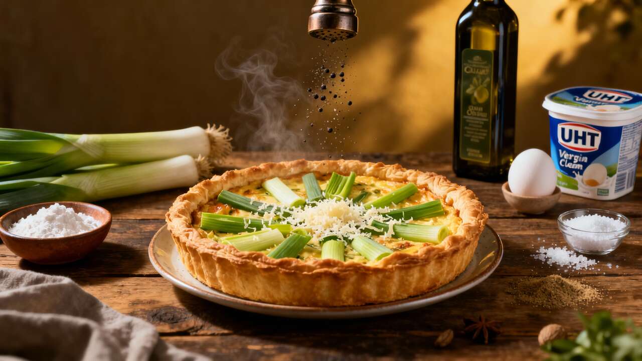 Questa torta salata ai porri è deliziosa e pronta in 10 minuti