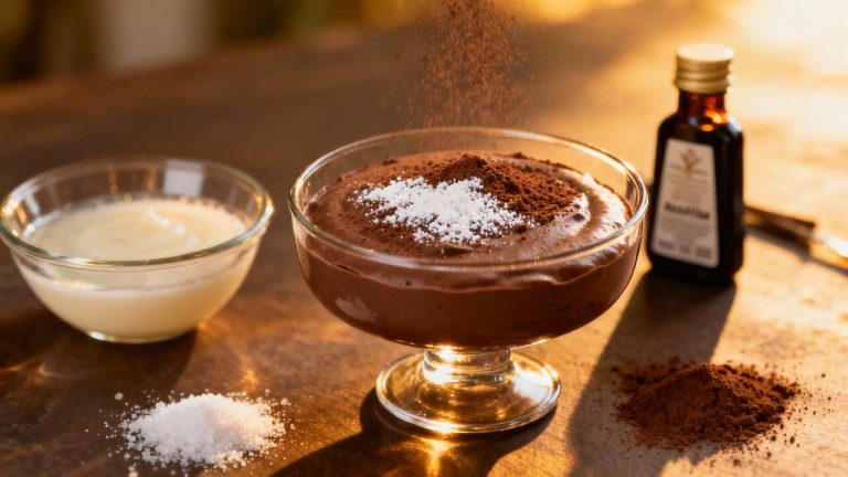 Mousse al cioccolato pronta in 10 min: la mia versione facile con cacao in polvere